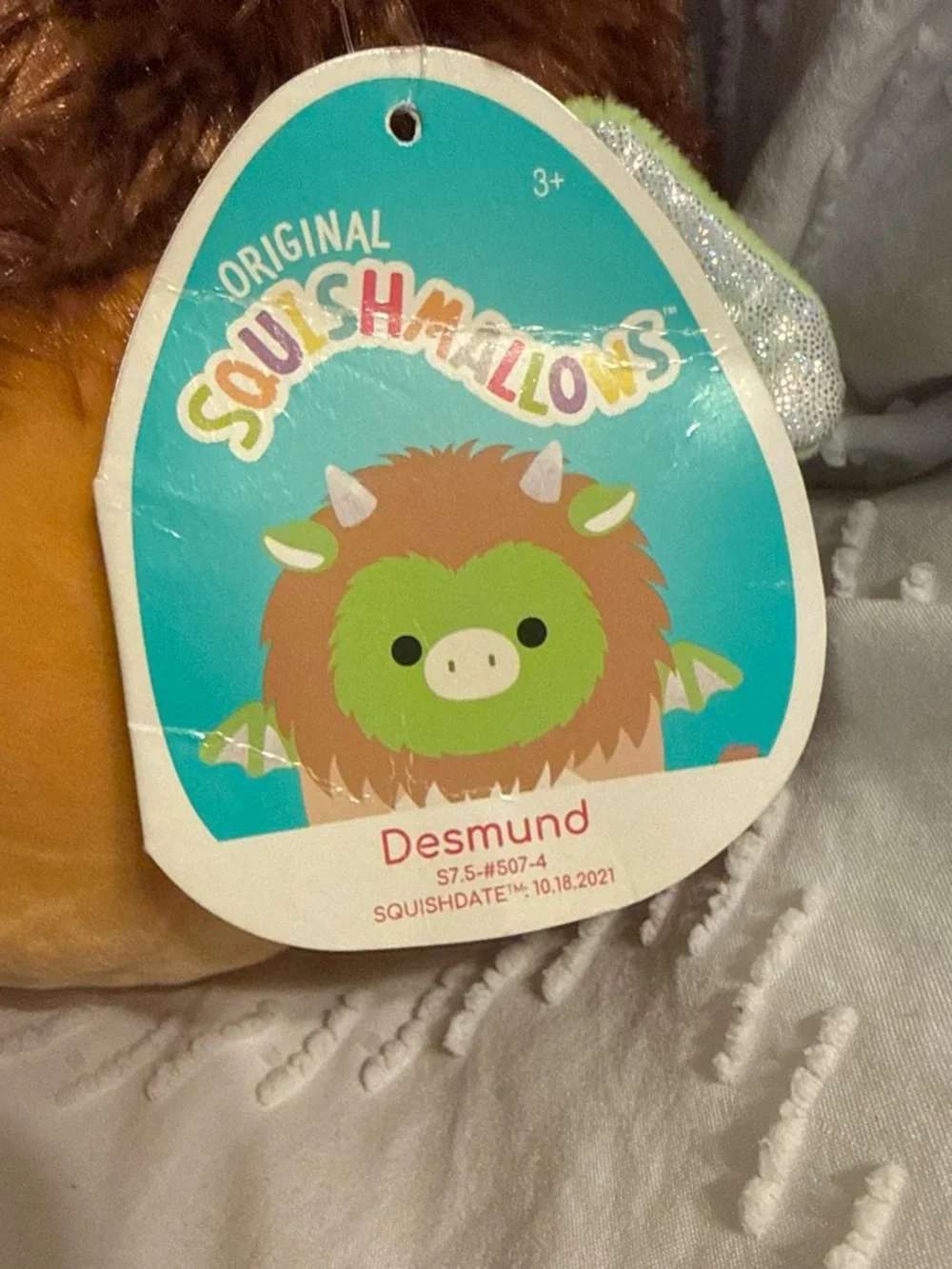 Squishmallows Bundle – Desmund Monster 7.5” + Giraffe 8” Kellytoy Plush
